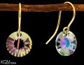 kolczyki otwarte swarovski helios sun slonce paradise shine zielen fiolet zolty yellow green violet srebro diamentowane diament blysk blyszczace diamond cut lekkie kom bizuteria 4.jpg