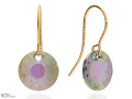 SUN srebrne kolczyki Swarovski sun paradise shine zielony fiolet .jpg