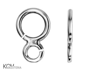 Srebrna krawatka, zawieszka okrągła, z haczykiem 13x1mm w117