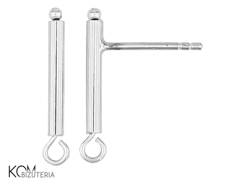 kh45 bigiel kolczyk sztyft stud silver srebrny kulka haczyk kom bizuteria.jpg