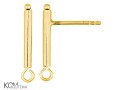 kh45 bigiel kolczyk sztyft stud gold-plated pozlacane silver srebrny kulka haczyk kom bizuteria.jpg