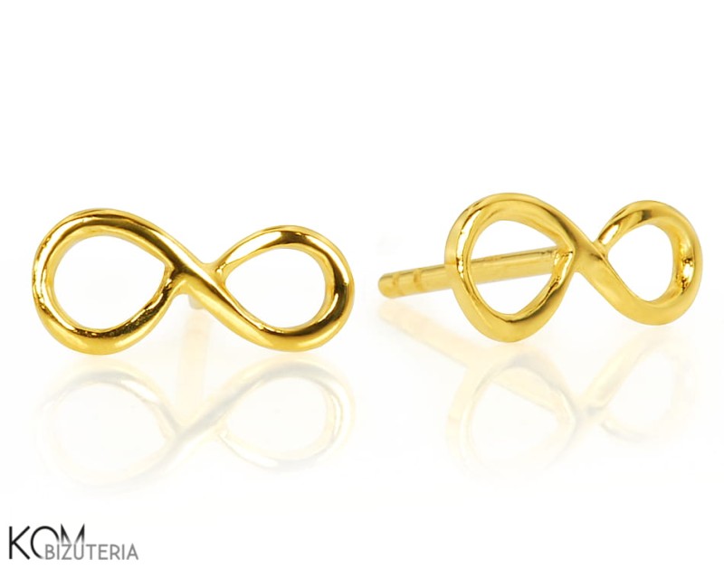 modne blog boho kolczyki nieskonczonosc infinity zlocone pozlacane gold-plated srebro rodowane silver kom bizuteria male.jpg
