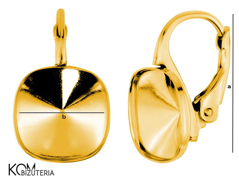 KZ85 10 mm 4470 Swarovski kwadrat poduszka cushion square bigiel angielski leverback pozlacany gold-plated srebrny silver earring kolczyk kom bizuteria razem.jpg