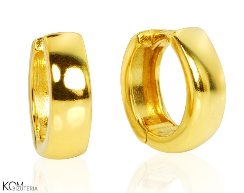 kolczyki kołka zatrzaskowe pozlacane srebrne proste gold-plated silver clasp earrings kom bizuteria.jpg