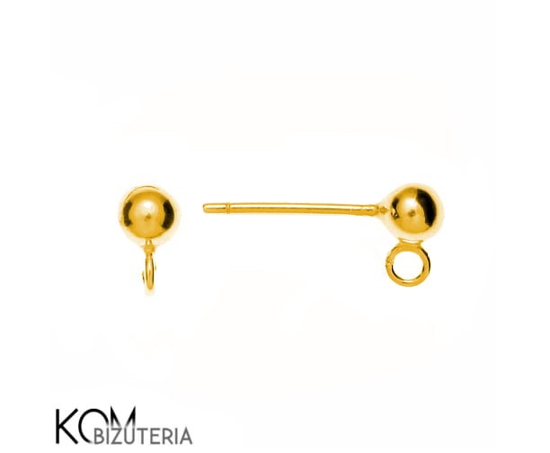 kh3 sztyfty srebrne pozlacane srebro gold-plated kulka kolczyk kom bizuteria.jpg