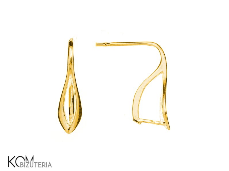 kz36 bigiel otwarty srebrny pozlacany gold-plated kolczyk kom bizuteria.jpg