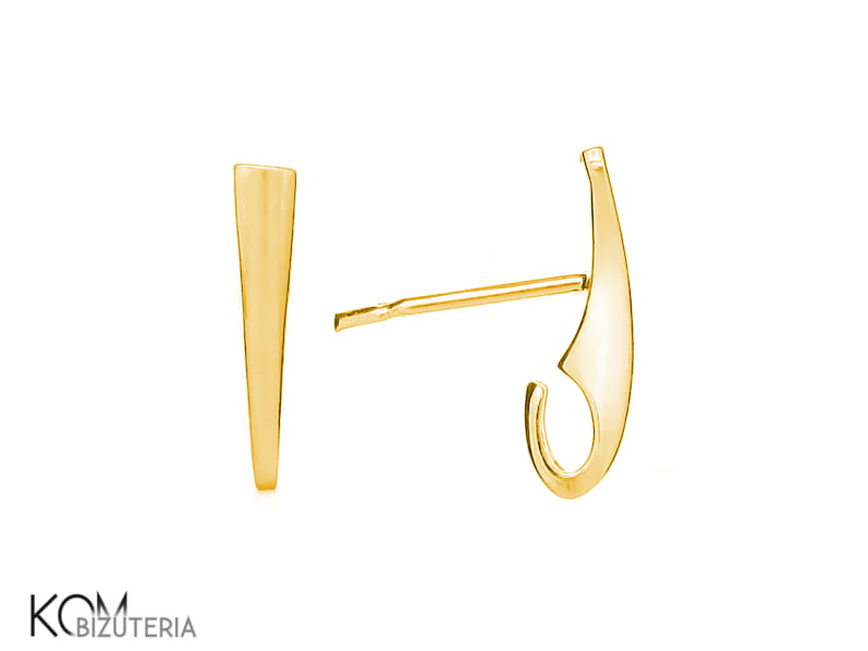 kz38 bigiel otwarty srebrny pozlacany gold-plated kolczyk kom bizuteria.jpg