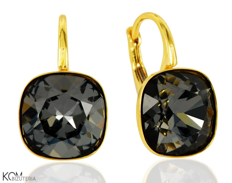 piazza kolczyki angielskie leverback swarovski czanry szary silver night pozlacane srebro gold-plated silver kom bizuteria.JPG