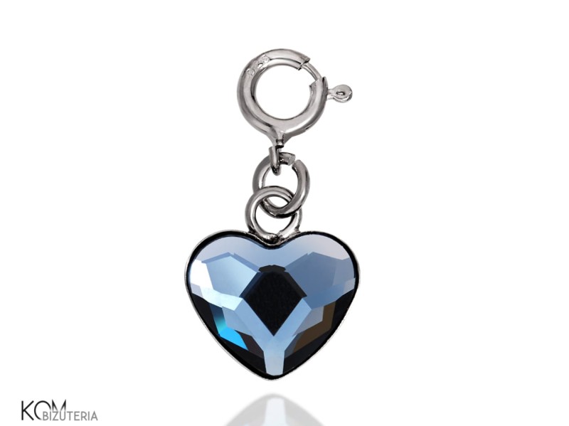 zawieszka podwieszka srebro swarovski niebieskie serce blue heart kom bizuteria.jpg