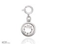 zawieszka podwieszka charm srebro swarovski krysztal okragly xirius rose bialy whire round kom bizuteria.jpg
