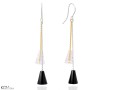kolczyki wiszace swarovski tube tuba drop czarny bialy black white srebro pozlacane gold-plated silver kom bizuteria.jpg