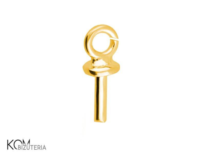 kc6 pin szpilka kapturek koncowka do perelek i koralikow peg cap pin for beads and pearls pozlacane srebro gold-plated silver otwarte kom bizuteria.jpg