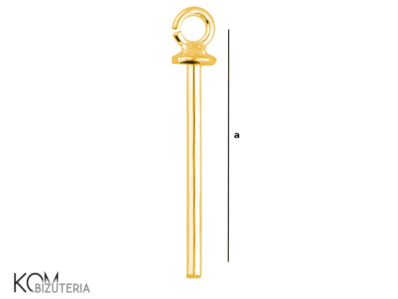 kc8 pin szpilka kapturek koncowka do perelek i koralikow peg cap pin for beads and pearls pozlacane srebro gold-plated silver otwarte kom bizuteria rozmiar.jpg