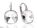 piazza kolczyki angielskie leverback swarovski cusshion poduszka kwadrat square bialy  white crystal ktysztal silver srebro kom bizuteria.JPG