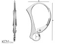 KZ86 bigiel angielski leverback cienki thin srebrny silver earring kolczyk kom bizuteria rozmiar.jpg