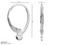 KZ87 bigiel angielski leverback cienki thin srebrny silver earring kolczyk kom bizuteria rozmiar.jpg