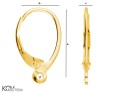 KZ87 bigiel angielski leverback cienki thin pozlacany gold-plated srebrny silver earring kolczyk kom bizuteria rozmiar.jpg