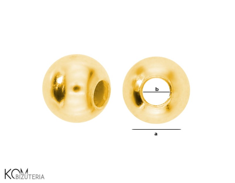 kulka zaciskowa ball 3 09 12 srebrna pozlacane gold-plated kolczyki naszyjnik bransoletka kom bizuteria rozmiar.jpg