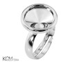 P7 pierscionek ring srebro swarovski rivoli rant 12 mm regulowany kom bizuteria