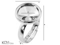 P7 pierscionek ring srebro swarovski rivoli rant 12 mm regulowany kom bizuteria rozmiar