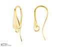 kh42 bigiel otwarty srebrny kolczyk ozdobny haczyk pozlacany gold-plated silver earring kom bizuteria.jpg