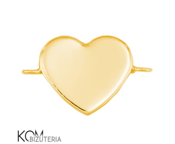 w55 14 mm heart serce krawatka zawieszka srebro naszyjnik swarovski pozlacana gold-plated pendant heart wisiorek kom bizuteria.jpg