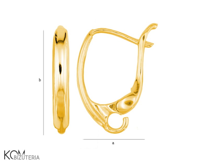 kz68 zatrzaskowy clasp zatrzask kolczyk srebro silver earring gold-plated pozlacany kom bizuteria rozmiar.jpg