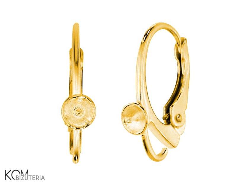KZ83 do pereł for pearls pin bolec bigiel angielski leverback srebrny pozlacany gold-plated silver earring kolczyk kom bizuteria .jpg