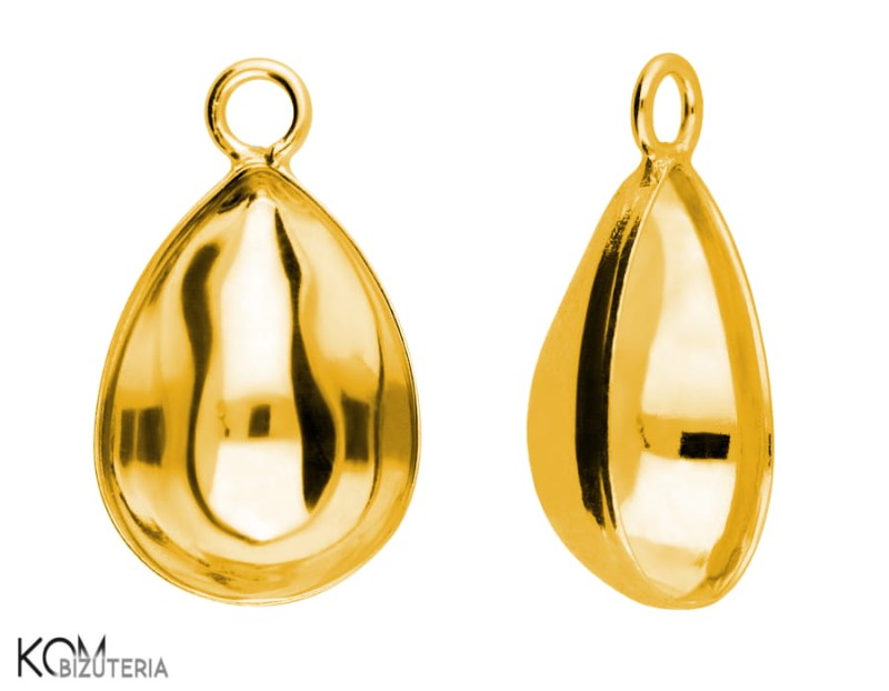 W121 swarovski 4320 14 mm x 10 mm łezka pear shaped tear zawieszka wisiorek krawatka pendant bail pozlacane gold-plated srebro silver kom bizuteria.jpg