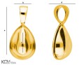 W122 swarovski 4320 14 mm x 10 mm łezka pear shaped tear zawieszka wisiorek krawatka pendant bail pozlacane gold-plated srebro silver kom bizuteria rozmiar.jpg