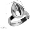 P10 14 mm x 10 mm swarovski 4320 pierscionek ring srebro łezka tear pear shaped regulowany srebrny silver kom bizuteria rozmiar.jpg