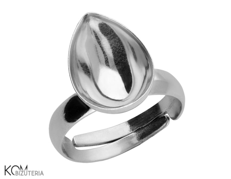P10 14 mm x 10 mm swarovski 4320 pierscionek ring srebro łezka tear pear shaped regulowany srebrny silver kom bizuteria.jpg