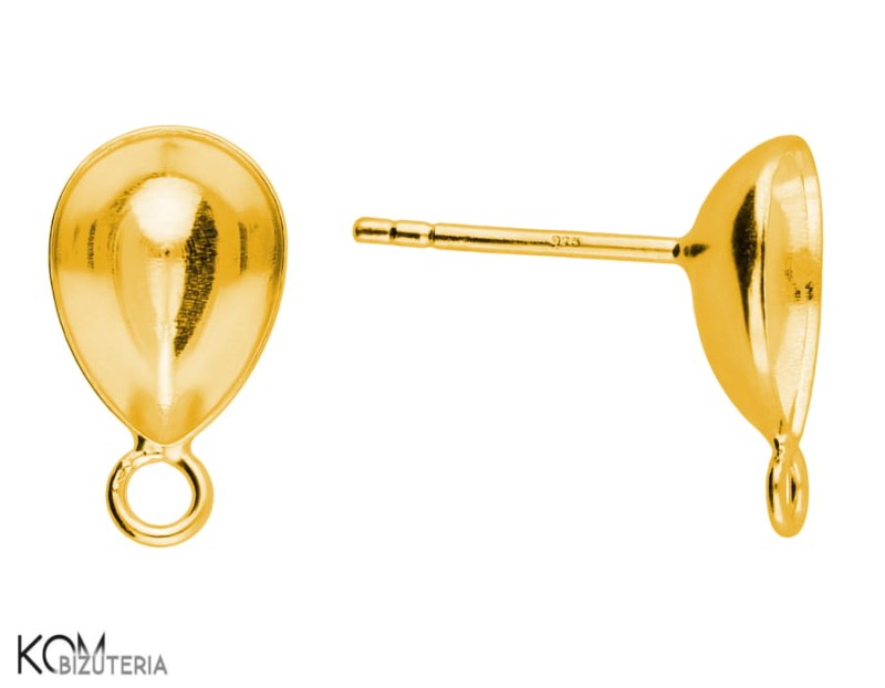 kh47 swarovski 4320 10 mm x 7 mm łezka pear shaped tear kolczyk sztyft stud earring pozlacane gold-plated srebro silver kom bizuteria.jpg