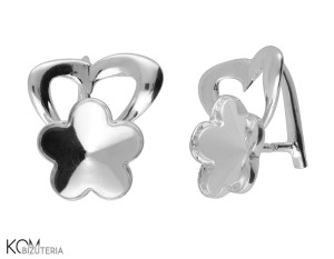 Srebrna zawieszka zaciskowa, z wklęsłą miseczką do kryształów kwiat 4744 10mm w115