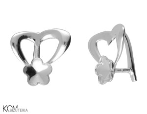 Srebrna zawieszka zaciskowa, z wklęsłą miseczką do kryształów kwiat 4744 6mm w115