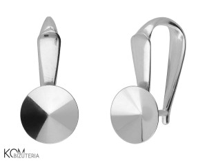 Srebrna zawieszka do kryształów Swarovski® 1122 rivoli 8 mm w 124