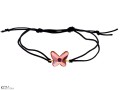 bransoletka na sznurku swarovski motyl butterly peach rose brzoskwiniowy róż pink pozlacane gold-plated srebro silver kom bizuteria.jpg