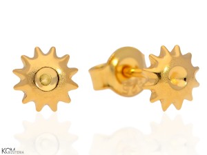 MINNU - sun- gold-plated silver stud earrings