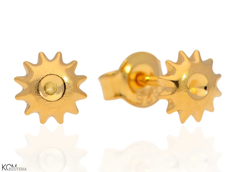 minnu slonce sun kolczyki srebrne pozlacane gold-plated silver stud earrings kom bizuteria.jpg