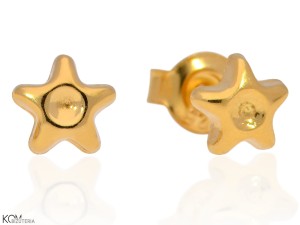 MINNU - star - gold-plated silver stud earrings
