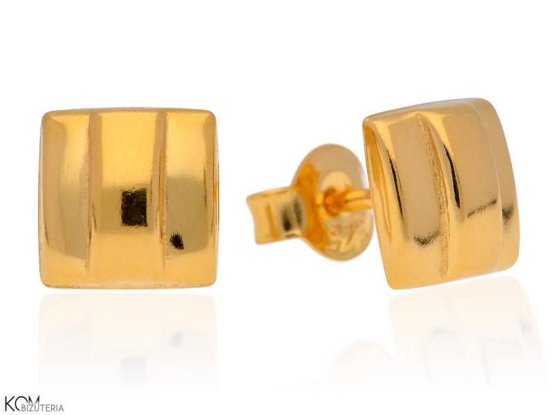 minnu art deco kolczyki srebrne pozlacane gold-plated silver stud earrings kom bizuteria.jpg