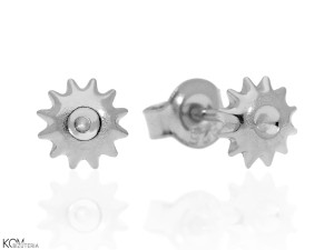MINNU - sun - silver stud earrings