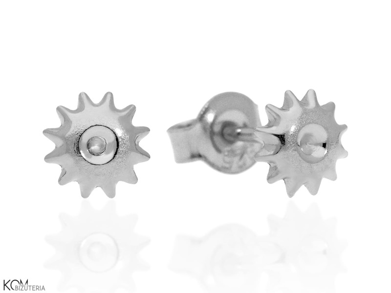 minnu slonce sun flower kolczyki srebrne silver stud earrings kom bizuteria.jpg