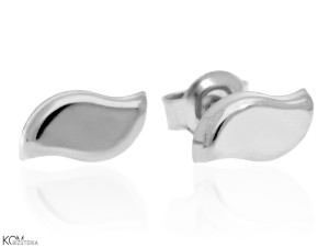 MINNU - wave - silver stud earrings