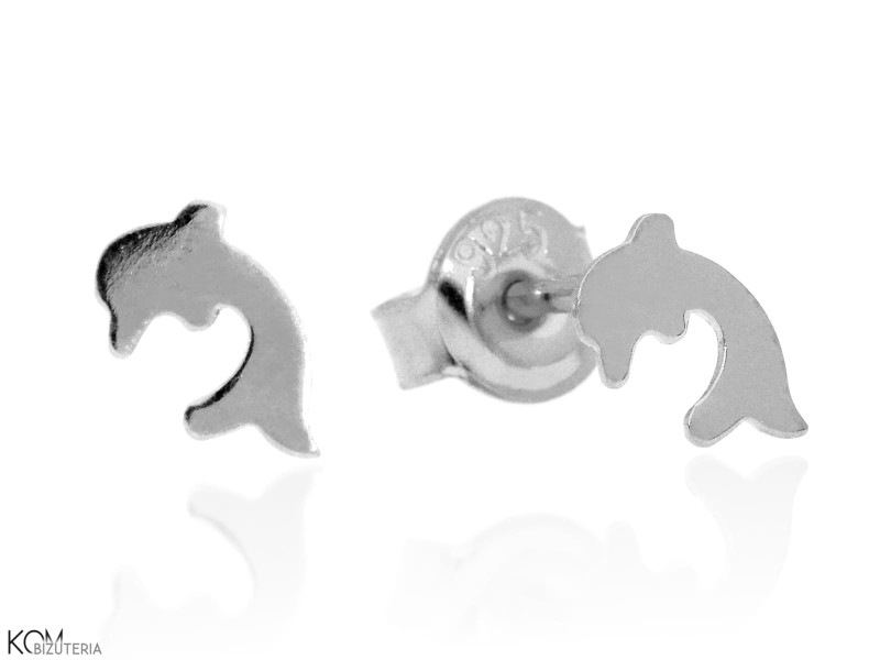 minnu delfin dolphin kolczyki srebrne silver stud earrings kom bizuteria.jpg