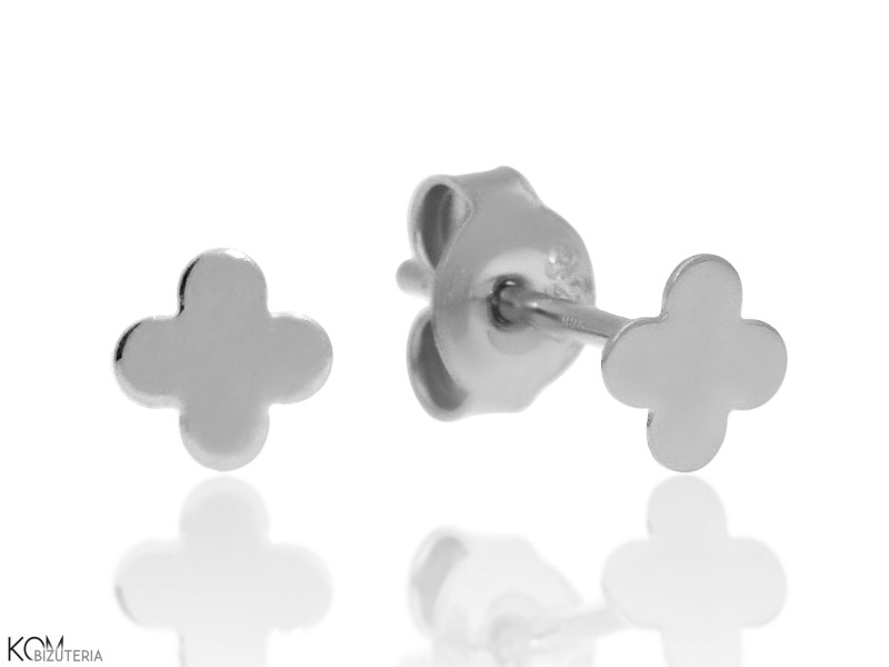 minnu koniczyna clover kolczyki srebrne silver stud earrings kom bizuteria.jpg