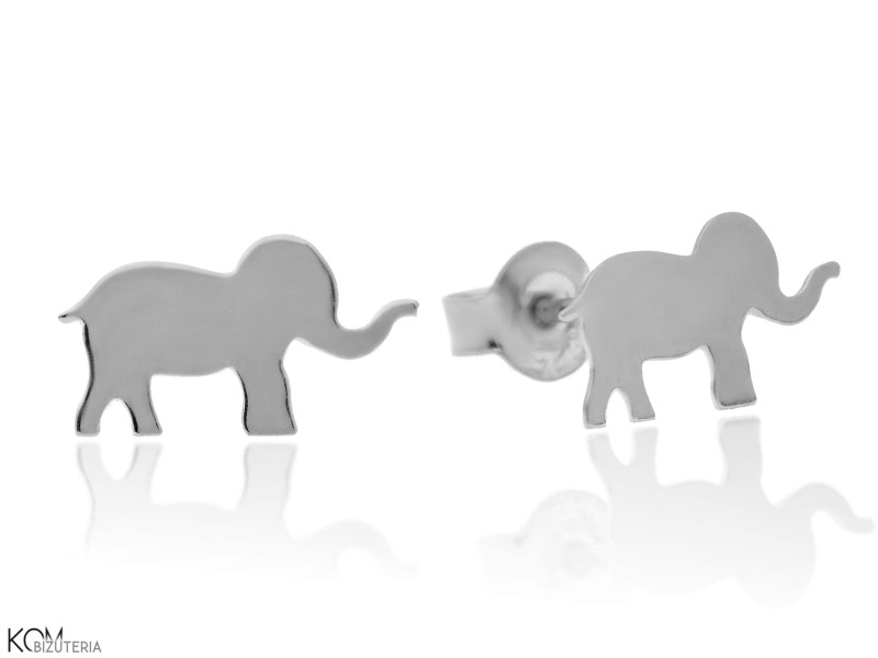 minnu sloń slonie elephant kolczyki srebrne silver stud earrings kom bizuteria.jpg
