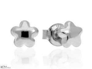MINNU - flower - silver stud earrings