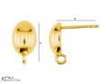 kh44 bigiel kolczyk sztyft stud silver srebrny kulka haczyk gold-plated pozlacany kom bizuteria rozmiar.jpg