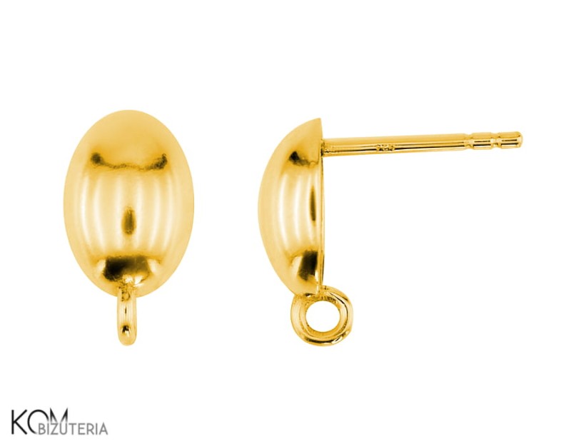 kh44 bigiel kolczyk sztyft stud silver srebrny kulka haczyk gold-plated pozlacany kom bizuteria.jpg